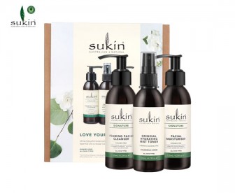 Sukin 舒仟 基础护肤三部曲套装 3件套 新西兰版（洗面奶 125ml+爽肤水 125ml+乳液 125ml ） 